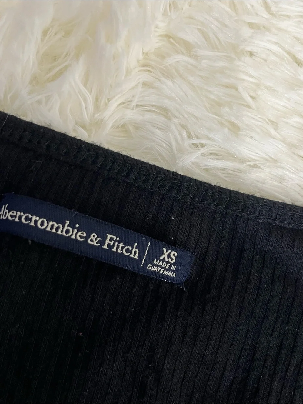 Abercrombie and Fitch Ribbed Puff Long Sleeve Top